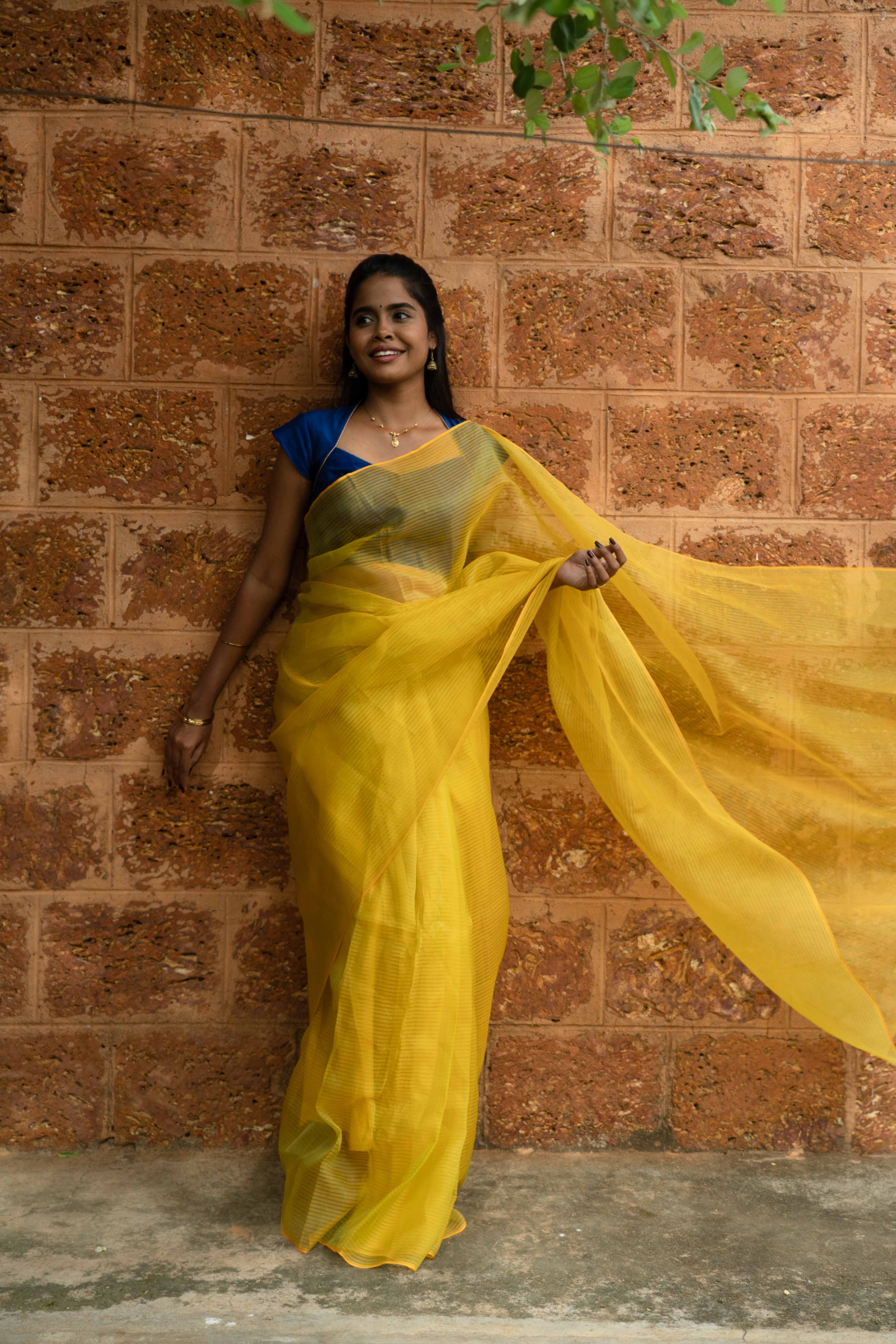 Organza Cascade - Lemon Yellow