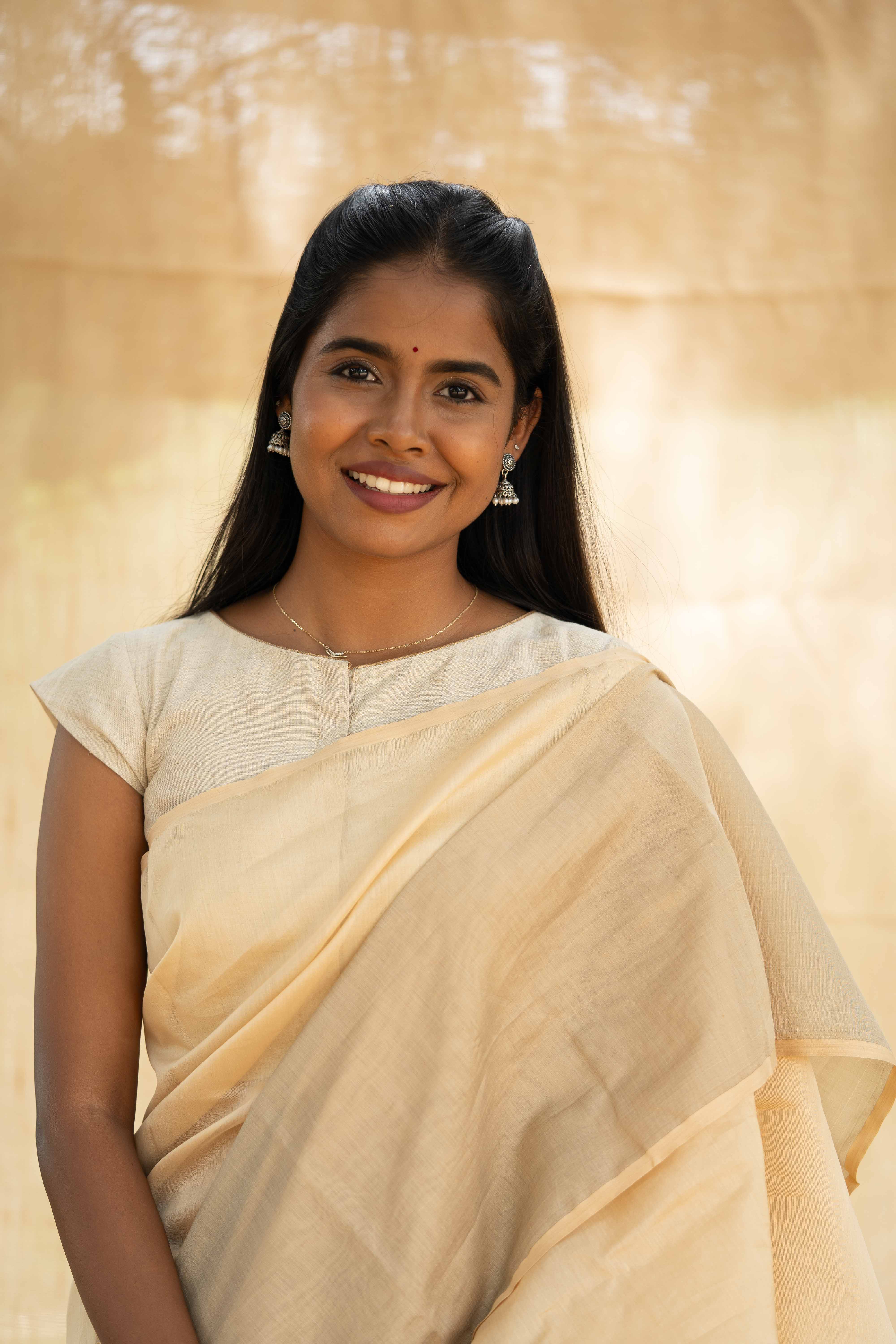 Classic Beige Silk Chanderi