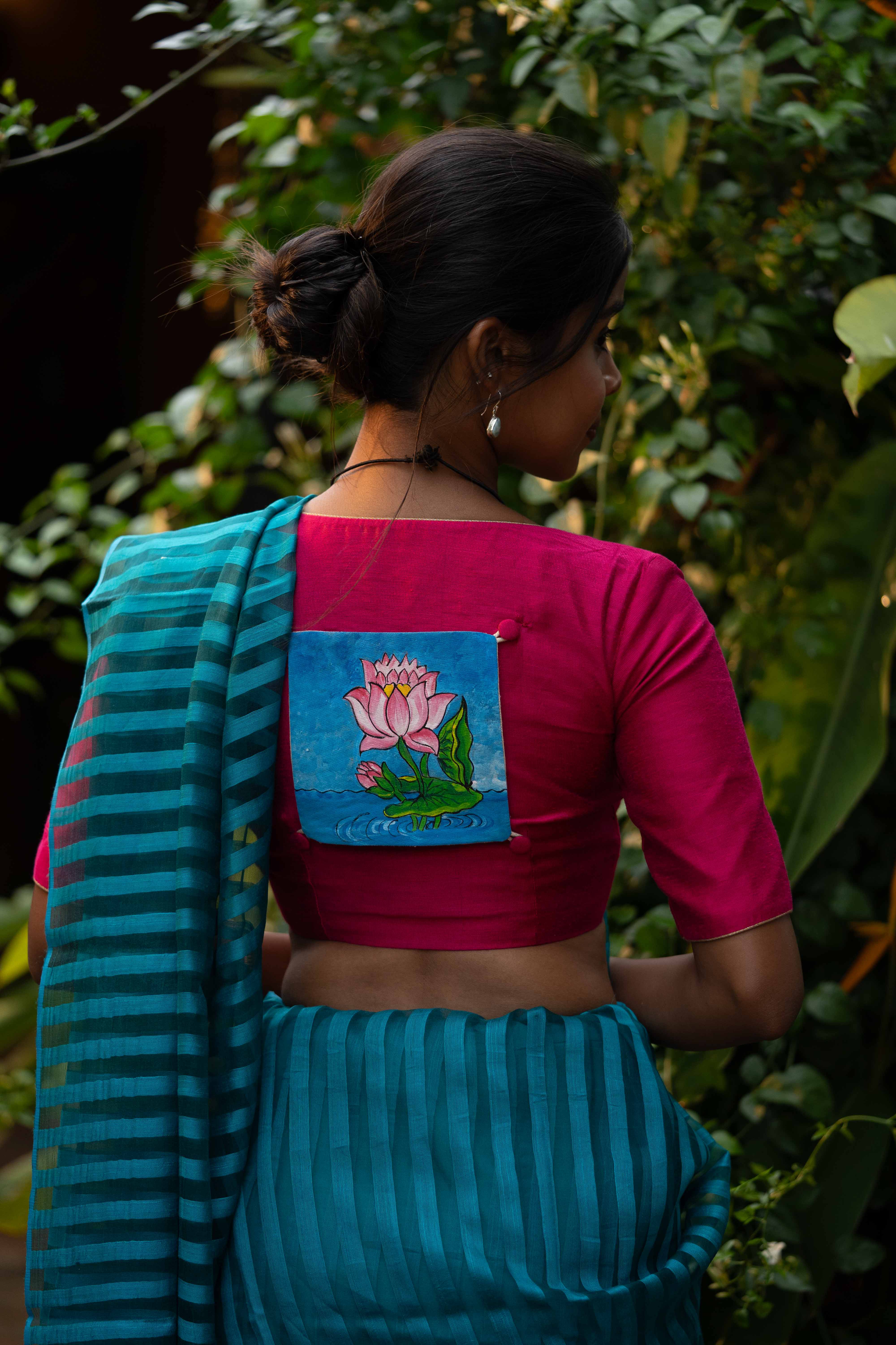 Organza Cascade - Teal Blue